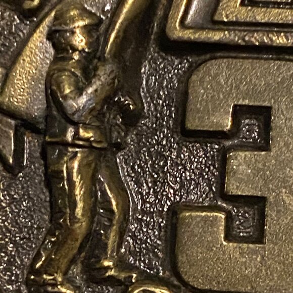 Zebco 33 33rd Anniversary 1955-1988 Limited Edition Brass Belt Buckle Fishing Th - Picture 9 of 14